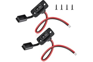 SAE Connector, ELECTOP Rectangular SAE Power Socket Sidewall Port, Weatherproof SAE Quick Connect Solar Panel Flush Mount Plug Outlet, 12AWG SAE Cable for Solar Generator Battery Charger (2 Pack)