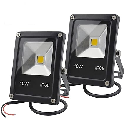 GLW 12V DC LED Flutlicht,10W Mini IP65 im Freien Wasserdichtes Arbeitslicht,900lm,3000K,Warmes Weißes Sicherheitslicht,80W Ha