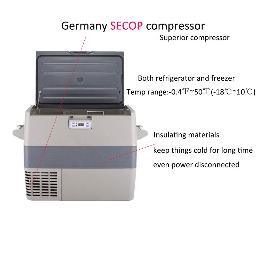 SMETA refrigerador portátil de 50 cuartos de galón de 12 V con ...