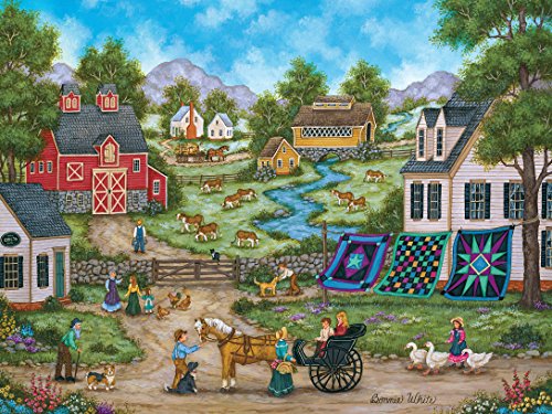 MasterPieces Heartland Collection Roadside Gossip Jigsaw Puzzle, Art by Bonnie White, 550-Piece