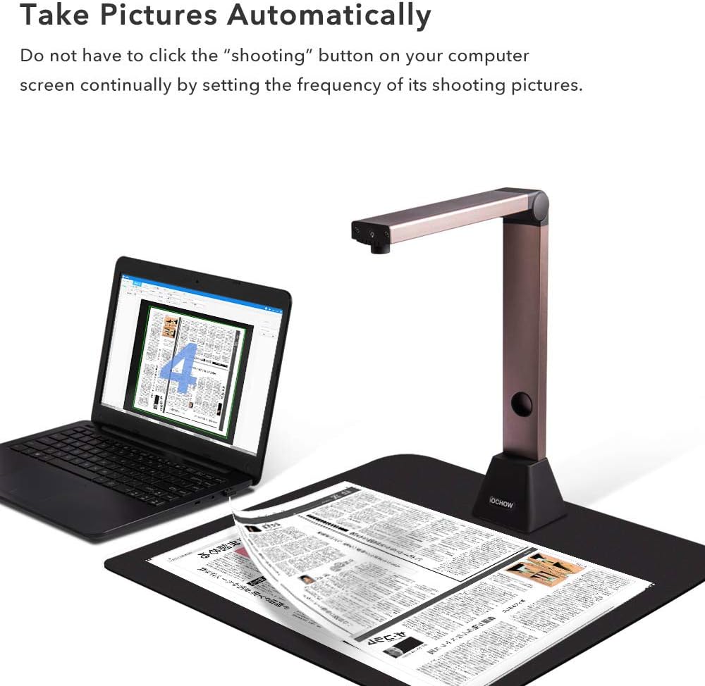 iOCHOW Document Scanner & Camera S1 High Definition Portable Capture
