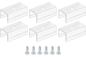 MECCANIXITY Rope Light Mounting Clips, 50 Pack Wall Channel Mounting Holder Accessories for 9.5mm to 10.3mm Waterproof LED Strip, Translucent