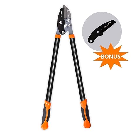 Wemk Astschere, Garten Astschere mit SK5 Carbon Steel Kostenloser Extraklinge, Geeignet für Frisches Holz und Hartholz, Mühel