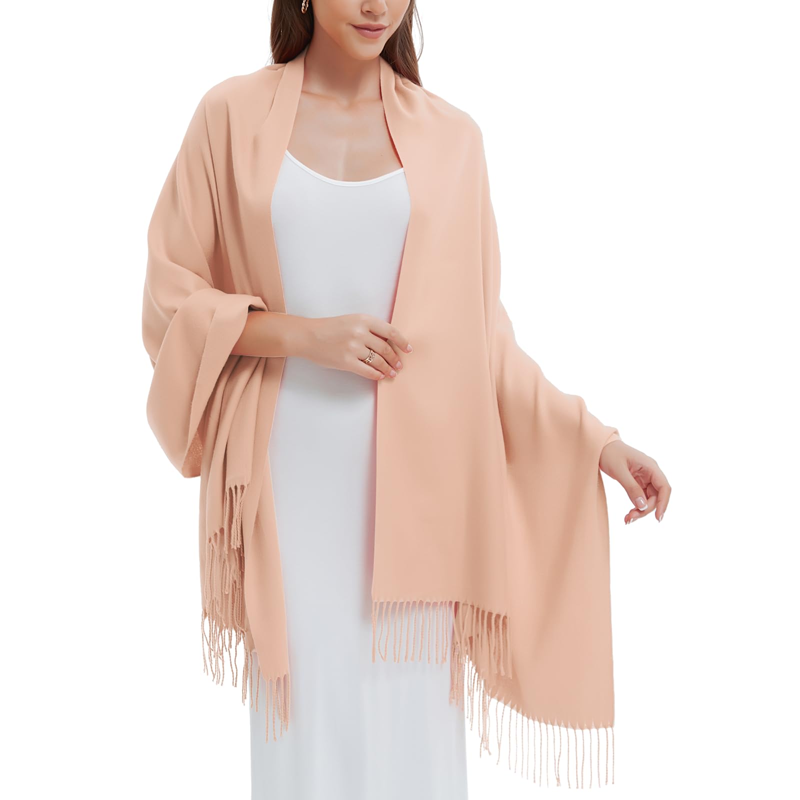 Autumn and Winter Korean Style Lovers of Super Pure Cashmere Scarf Shawl (Pink)(Size: 200*65cm)