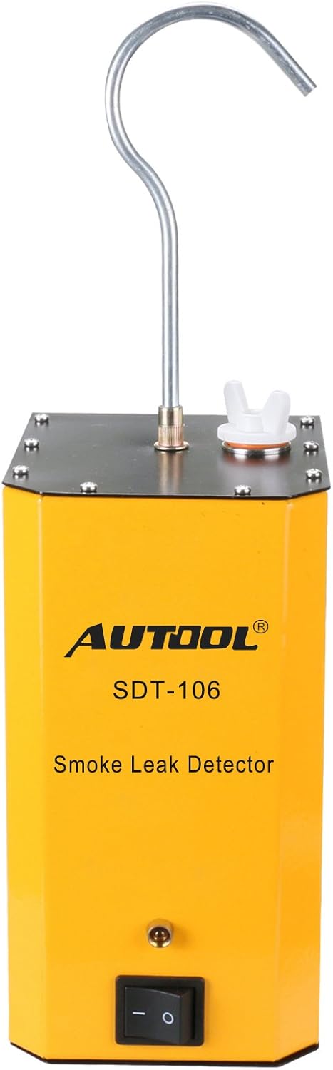 AUTOOL SDT106 Universal Car Smoke Leakage Detector EVAP Car Pipe System Leakage Locator 12V Automotive Smoke Machine for Car Motorcycle