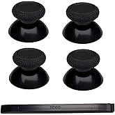 4PCS Custom Analog Thumb Sticks for Meta Quest 3 Controller, Black Replacement Thumbsticks for Oculus Quest 2 Left Right Controllers, VR Accessories Repair Kit Joysticks Cover Button for Metaquest Pro