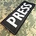 Press Big XL 10x4 inch Vest Tactical Embroidered Nylon Touch Fastener Patch