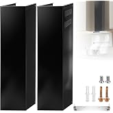 Wall-Mount Range Hood Extension Cover, Adjustable, 31.5"&ndash;63" | Vent Extender, Universal Range Hood Cover, For Kitchen &amp; Microwave Hood Extensions