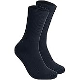 Smithking Comfy Quality Soft Breathable PURE Cotton Socks for Men Women 6 pack Calf Socks Casual Socks
