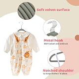 ManGotree Baby Velvet Hangers 48 Pack Infant Toddler Non-Slip Grey view 3