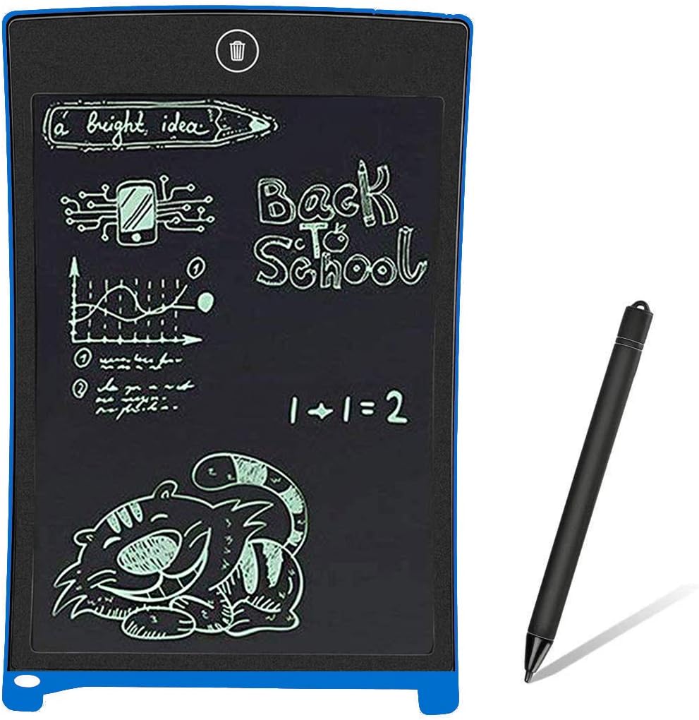 BONBON LCD Writing Tablet for Kids 8.5" Electronics Writing Pad Doodle Board Handwriting Paper Drawing Tablet Gift Adults at Home,School and Office-Blue