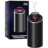 Waterless Essential Oil Diffuser Aromatherapy Scent Diffusers for Home Large Room, Bedroom, Car, Office, Desk, Battery Operated Mini Portable Air Freshener, 3 Countdown Timers & 3 Mist Levels