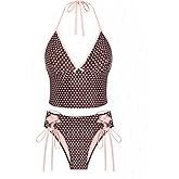 Seamolly Jacquard Floral & Leopard Tankinis - Tankini Swimsuits for Women with Plunging Neck & Gingham Trim