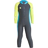 AIWUHE Toddler Full Body Swimsuit Girls One Piece Swimwear Long-Sleeve Rash Guard UPF 50+ Bathing Suit Sunsuit Sets 2-8Y