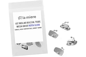 LA MIERE 4P/Bag 1st Molar Mesh Base Bondable Non-Conv SS Roth 0.018 Laser Mark Assorted Quadrants(UR UL LL & LR)