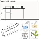 Lechuza Balconera Color 80 Light Gray Planter with Irrigation System view 4