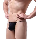 Men's Sissy G String Panties Femboy Panty Thong Underwear Sexy Lingerie Medium Size Black