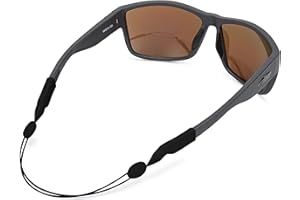 Pilotfish Adjustable Sunglasses Retainer Strap 2 Pack – Universal No-Tail Eyewear Neck Cord with Anti-Slip Ends for Men Women