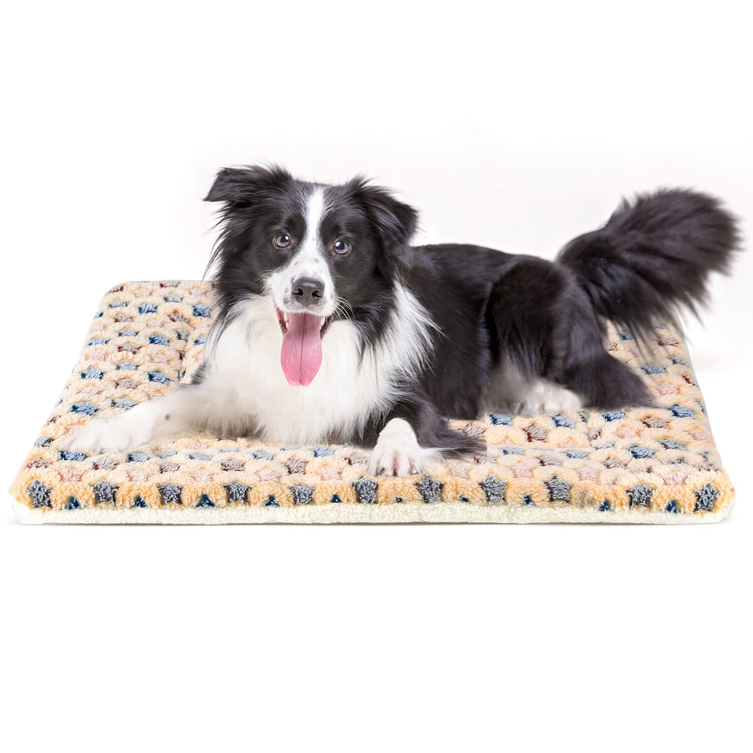 MORA PETS Dog Bed Mat Small Washable Dog Crate Mattress for 36 inch Cage Soft Flat Pet Cushion Bedding Puppy Pillow Blanket for Cats Puppy Dogs Reversible 89x59cm Brown