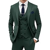 LAYEREDJPXZV Mens 3 Piece Suit Slim Fit Double Breasted Suits for Men Wedding Groom Suit Set Business Formal Prom Tuxedo