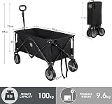Timber Ridge Festival Trolley on Wheels 200L Folding Camp Wagon Black view 5