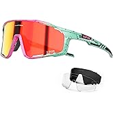 KAPVOE Polarized Cycling Glasses Men Women Mountain Bike Glasses MTB Riding TR90 Sport Sunglasses Running Bicycle K76