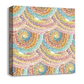 Canvas Wall Art Abstract Leaves Painting...