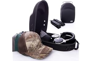 La Couve Baseball Hat Travel Case | Hat Organizer and Storage for up to 6 Hats | Hard Shell Case for Traveling | Cap Box with Interior Pockets and 2 Shoulder Straps