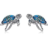 Shusukue Animal Stud Earrings 925 Sterling Silver Fox/Turtle/Dog/Cat/Axolotl/Panda/Stingray/Butterfly Earrings Animal Lovers Jewelry Gifts for Women