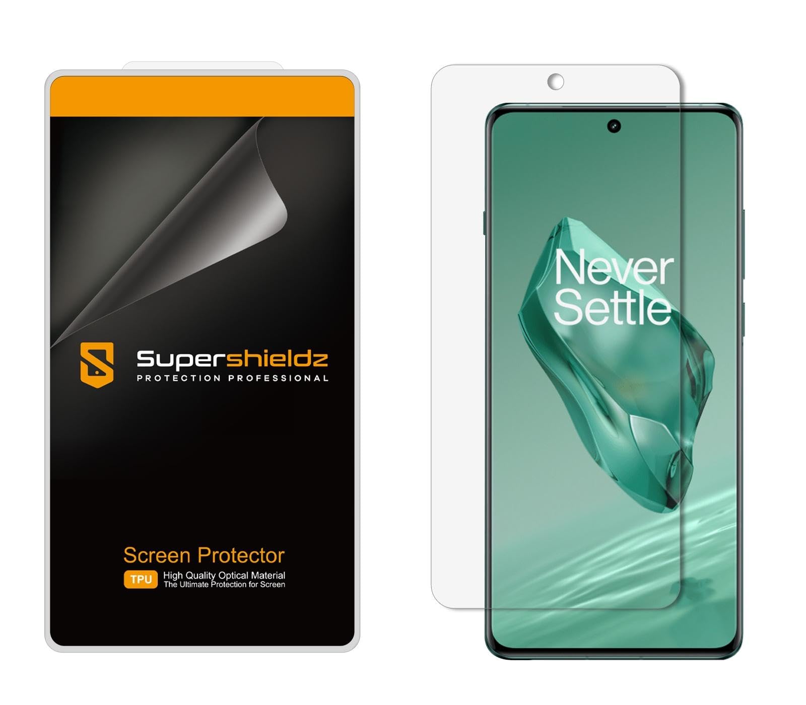 Supershieldz (2 Pack) Designed for OnePlus 12 Screen Protector, High Definition Clear Shield (TPU)
