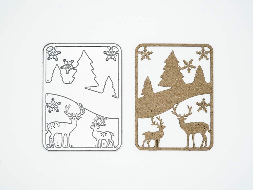 Cutting template: plate with winter landscape | BigShot compatible | suitable for all standard die-cutting machines