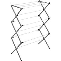Honey-Can-Do DRY-09065 Collapsible Clothes Drying Rack Steel,White / Siver