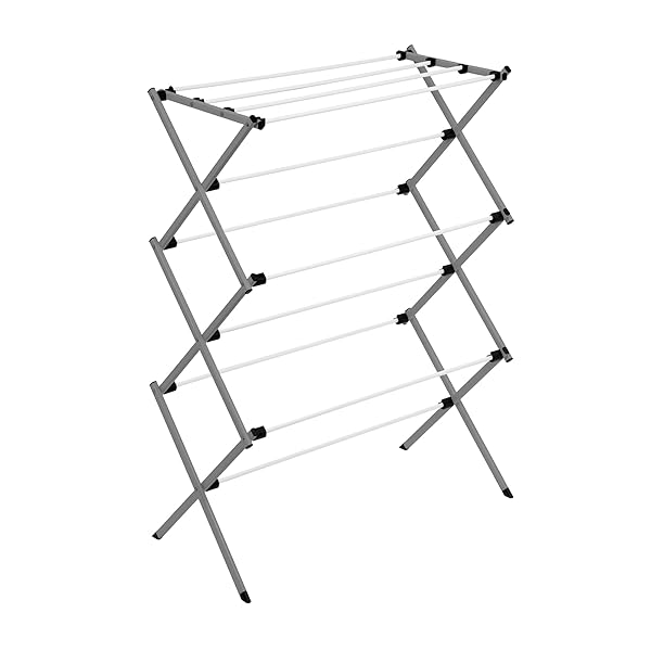 HONEY-CAN-DO COLLAPSIBLE CLOTHES DRYING RACK – DURABLE, SPACE-SAVING LAUNDRY & TOWEL RACK, STURDY CLOTHING RACK FOR HANGING CLOTHES INDOORS & OUTDOORS, STEEL