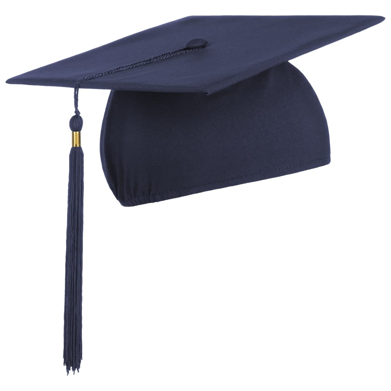 Lierys Graduation Hat (Square Academic Cap, mortarboard) Perfect Headgear for Students Graduating from College or University in Blue One Size 54 cm-61 cm (6 3/4-7 5/9)