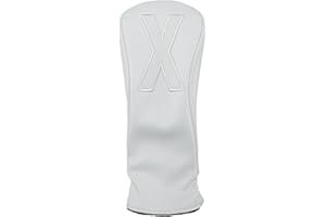 ZEETY Golf Club Covers, Premium Leather Driver Headcover, Fairway Wood, 3 Wood, Hybrid, Fits Mallet Blade Putter Head Covers, Alignment Stick Cover, Headcovers Set