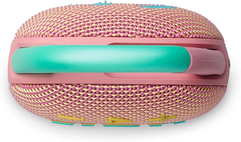 Clip 5, Enceinte Bluetooth ultra-portable, mousqueton intégré, son JBL Pro, basses percutantes, 12 heures d'autonomie, fonction Playtime Boost, résistante à l'eau et à la poussière IP67, en rose