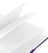 Lefute A5 Notebook PU Leather Journal 200 Pages 80gsm Purple view 4
