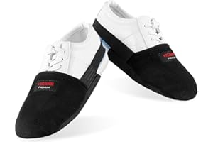 VISEMAN Bowling Shoe Slider, 2 Pieces Bowling Shoe Covers, Adjustable Sole Slide Covers Fit Most Bowling Shoes, Bowling Accessories for Men & Women, Black