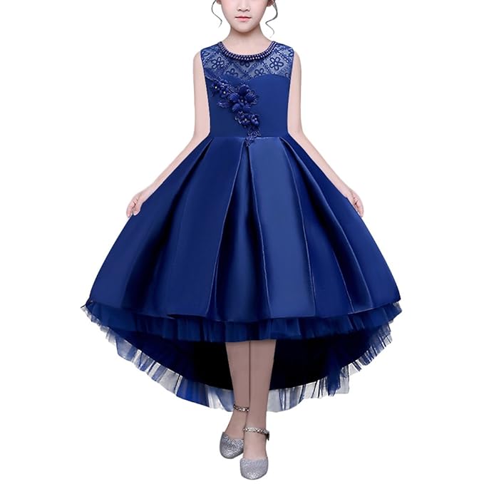 HUAANIUE Mädchen Abendkleid Blumenmädchen Performance-Kleidung Hochzeit Kostüme