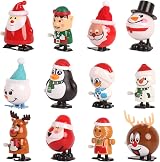 LOKIPA 12pcs Christmas Wind Up Toys for Kids Stocking Stuffer Party Favor Santa view 1