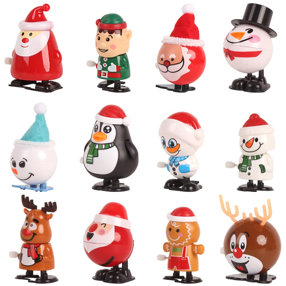 LOKIPA Christmas Wind Up Toys for Kids & Adult, 12 Wind Up Toys for Christmas Stocking and Goody Bag Filler — image 1