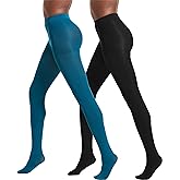 No nonsense Women's Super Opaque Control Top Tights 90 Denier Soft High Waist Pantyhose