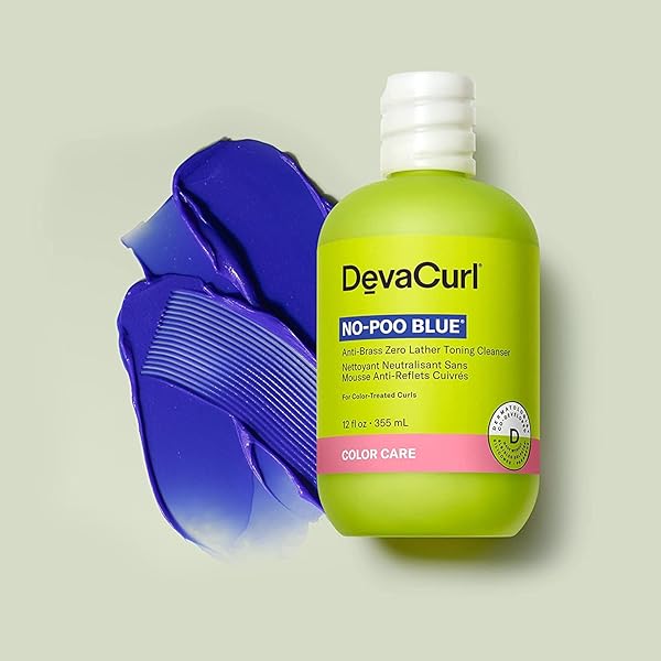 DEVACURL NO-POO BLUE® ANTI-BRASS ZERO LATHER TONING CLEANSER, SUPERFRUITS, 12 FL. OZ.