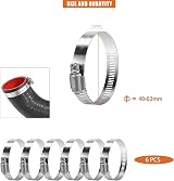 Noosverl Jubilee Hose Clips 40-63mm Stainless Steel 6 Pack view 7