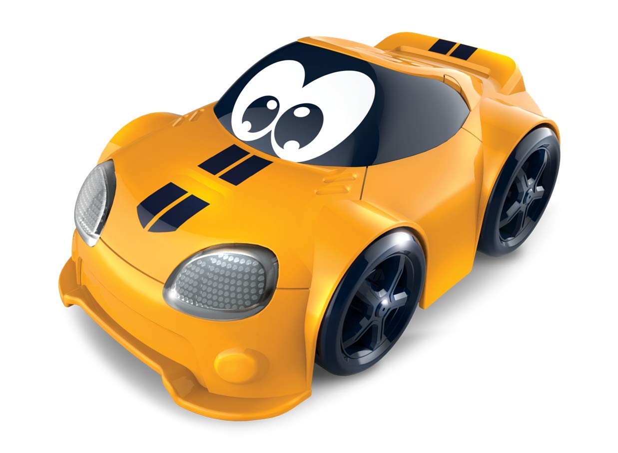 Silverlit TOOKO 81475 My First Racer, Racing Car for Toddlers, Button Control on the Car, Sound and Light Effects, 14.5 cm, Red or Yellow, from 3 Years