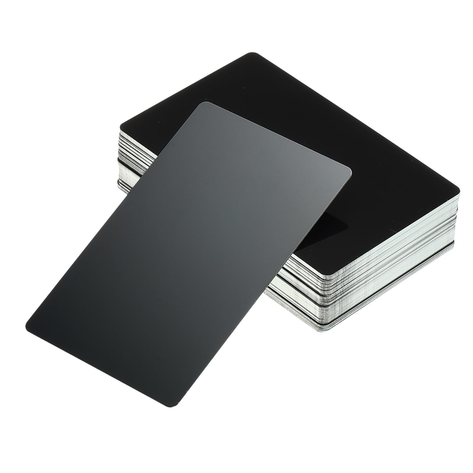 YOKIVE 120 Pack Printable Blank Card, Personalized Business Card | Double Side Print, Great for Name Card, Picture, Text(Black, 0.21mm Thick 3.4x2.1 Inch)