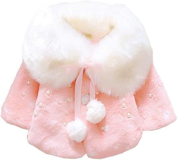 baby faux fur coat white