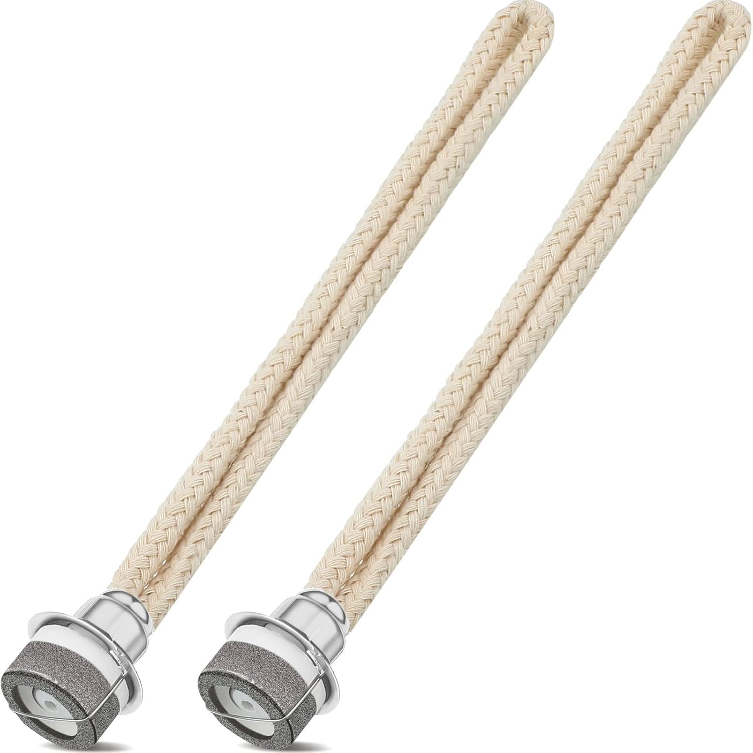 Oil Lamps & Accessories - Maitys 2 Pieces Oil Lamp Wick Fragrance Oil Lamp Wick Replacement Air Control Catalytic Burner for Diffuser Aromatherapy Home Decoration, 6.3 Inch(Silver)