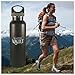 WaterVault K2 - Double Wall Vacuum Insulated 18/8 Stainless Steel Water Bottle - 20 Ounce - Black Matte