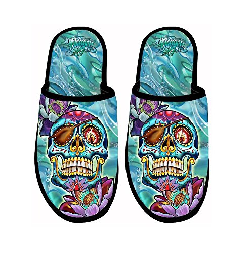 Midsouth ProductsJames Danger Harvey Slippers Skully Roger - One Size Fits Most Blue